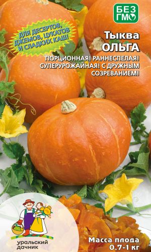 Тыква ОЛЬГА — Для десертов, джемов, цукатов и сладких каш! Порционная! Дружное созревание!